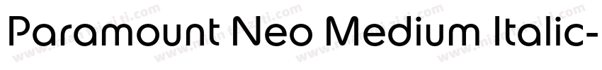 Paramount Neo Medium Italic字体转换